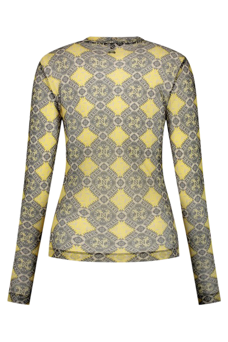 SMOCK MESH TOP CORN YELLOW 2