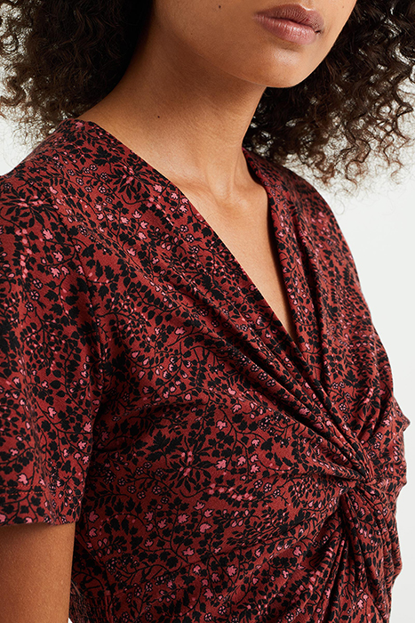 DRESS MID LENGTH BROWN 4