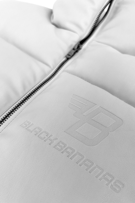 FAUX LEATHER BODYWARMER LIGHT GREY 6