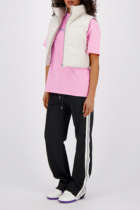 FAUX LEATHER BODYWARMER LIGHT GREY 2