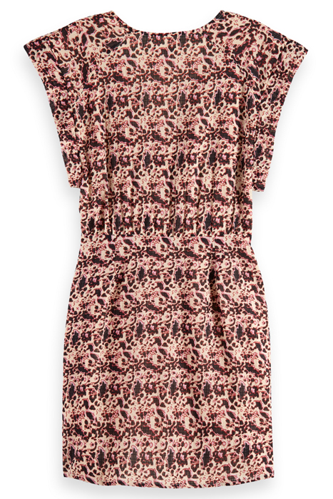 MINI WRAP DRESS BLOCK FLORAL 2