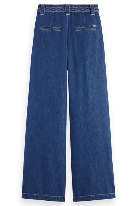 SUMMERY PANT WITH BELT - WASHED INDIGO WASHED INDIGO 5
