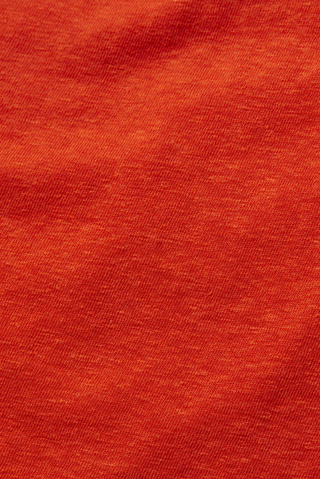 V-NECK LADDER DETAIL LOOSE FIT T-SHIRT CANDY RED 3