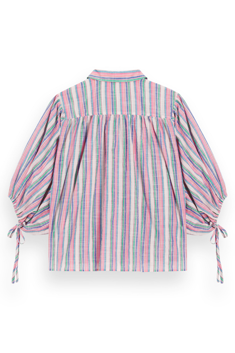 STRIPED BALLOON SLEEVE SHIRT BEACH STRIPE 4