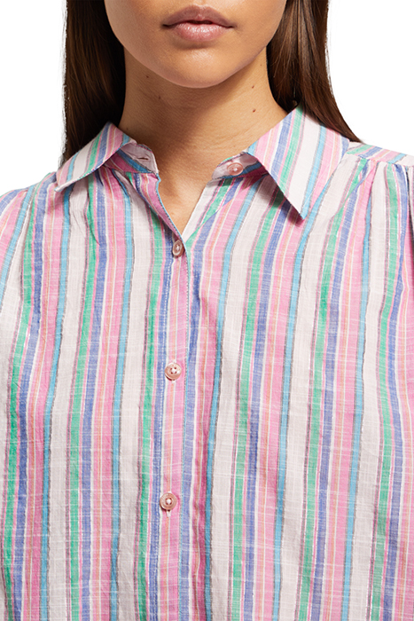 STRIPED BALLOON SLEEVE SHIRT BEACH STRIPE 5