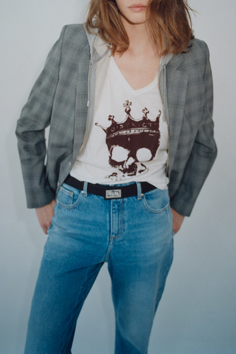 WHITE CROWNED SKULL IMAGE T-SHIRT 5