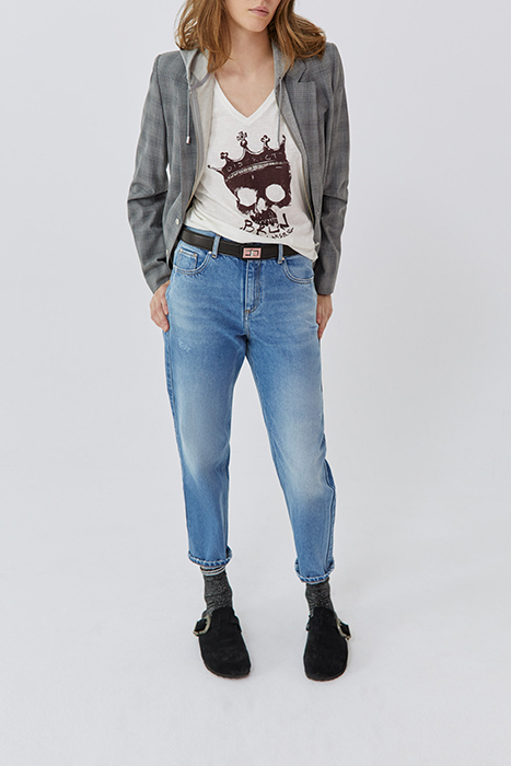 WHITE CROWNED SKULL IMAGE T-SHIRT 4