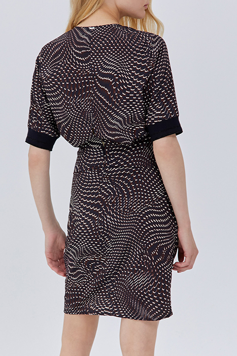 GARNET PSYCHEDELIC PRINT DRESS 2