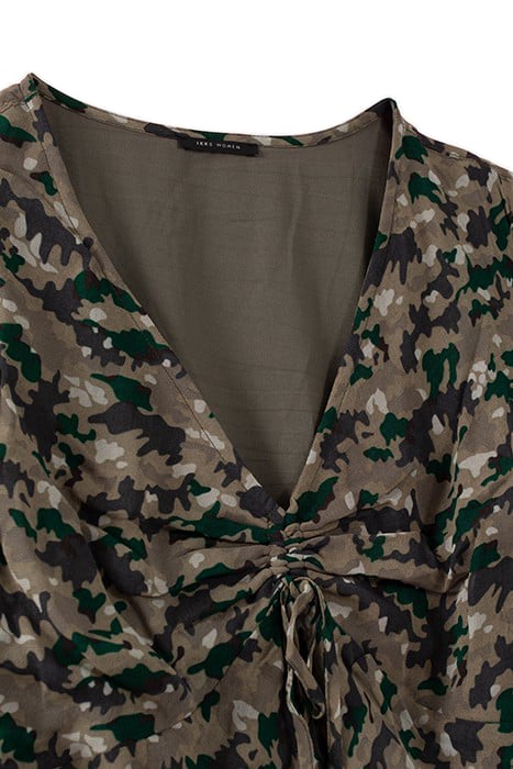 LICHEN LONG DRESS WITH GREEN CAMOUFLAGE PRINT 6