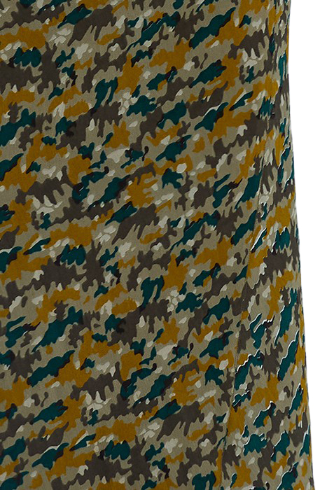 LICHEN LONG DRESS WITH GREEN CAMOUFLAGE PRINT 4