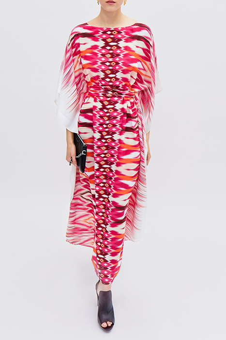 IKKS X GIGEEZ FUCHSIA ETHNIC MOTIF LONG DRESS 4