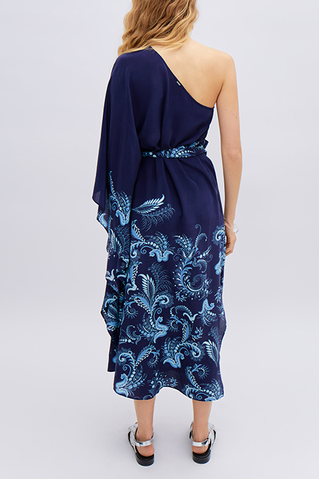 IKKS X GIGEEZ BLUE PAISLEY MOTIF ASYMMETRIC DRESS 2