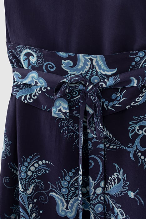 IKKS X GIGEEZ BLUE PAISLEY MOTIF ASYMMETRIC DRESS 6