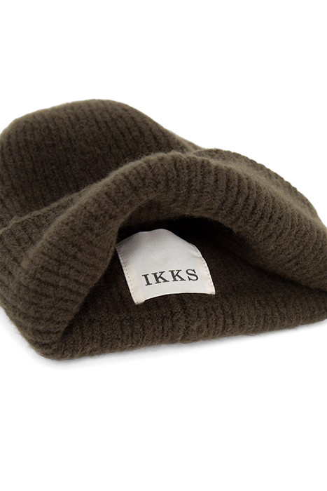 KHAKI KNIT BEANIE AND SCARF SET 4