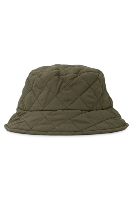 KHAKI QUILTED SUNHAT AND SCARF SET 4
