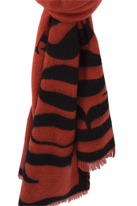TOMETTE RED DOUBLE-SIDED SLOGAN SCARF 5