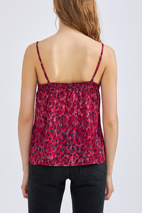 PINK LEOPARD ROCK PRINT LINGERIE-STYLE TOP 2