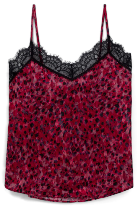 PINK LEOPARD ROCK PRINT LINGERIE-STYLE TOP 4