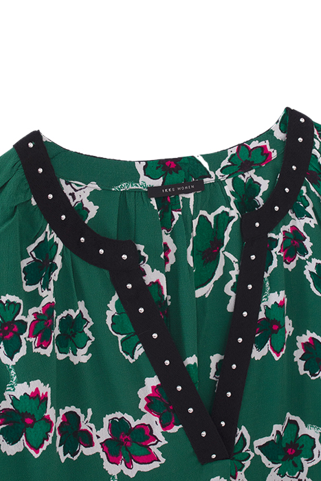 GREEN XL FLORAL PRINT BLOUSE 6