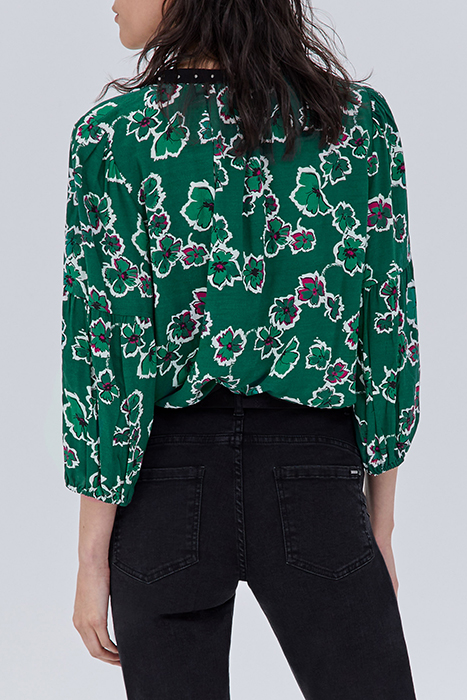 GREEN XL FLORAL PRINT BLOUSE 2