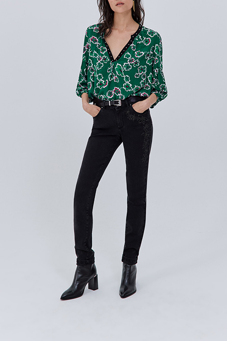 GREEN XL FLORAL PRINT BLOUSE 3