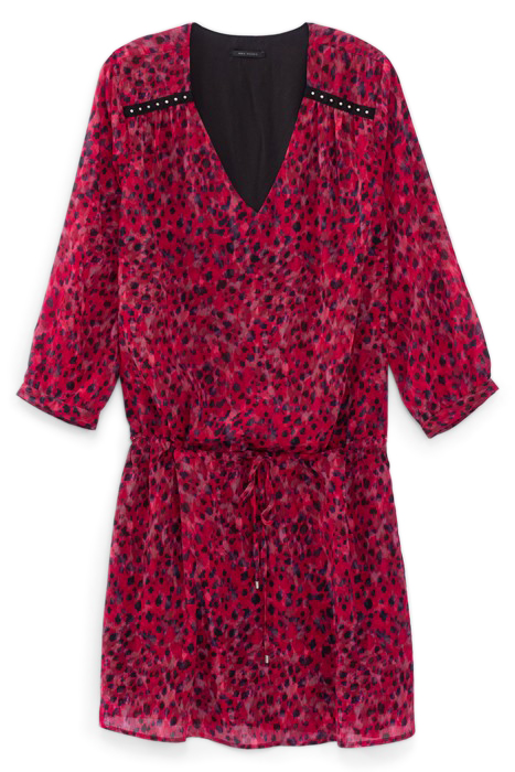 PINK RECYCLED PAISLEY LEOPARD PRINT SHORT DRESS 4