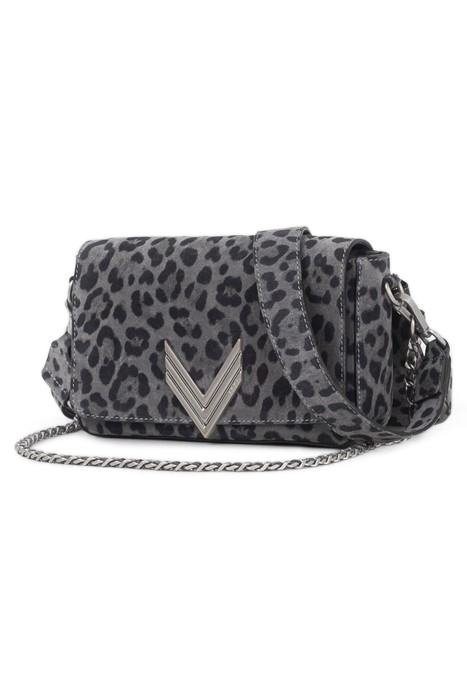 GREY LEOPARD MOTIF SUEDE BROOKLYN 111 BAG 1