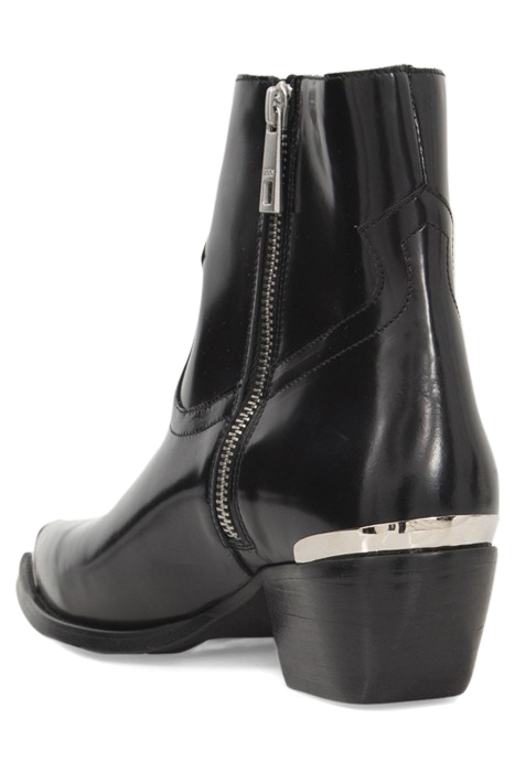 BLACK LEATHER BOOTS WITH METAL BARS 4