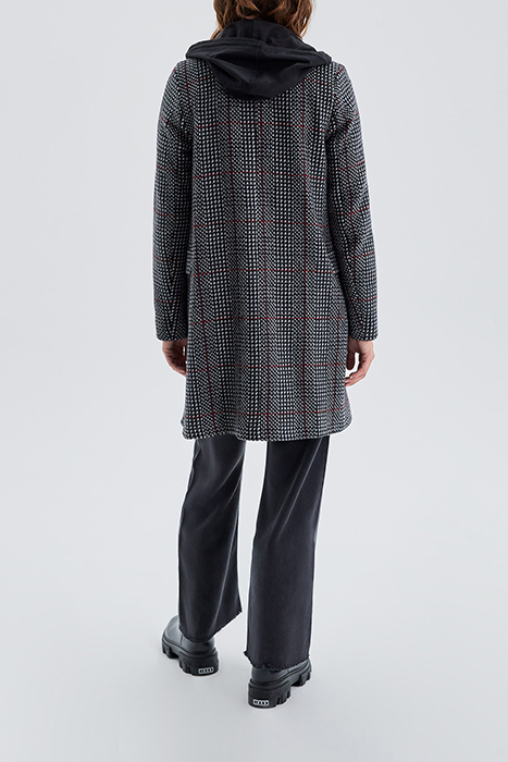BLACK LOOSE HOUNDSTOOTH COAT 4