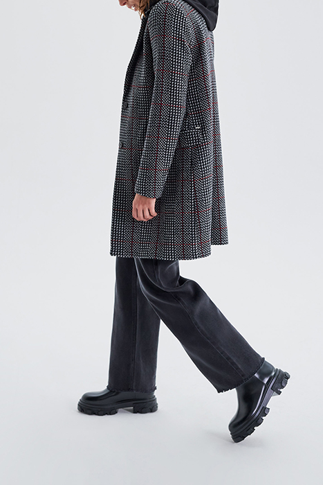 BLACK LOOSE HOUNDSTOOTH COAT 6