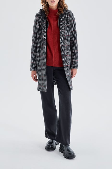 BLACK LOOSE HOUNDSTOOTH COAT 3