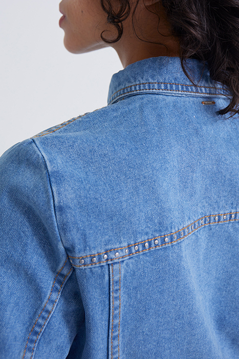 BLUE DENIM JACKET WITH STUDDED BACK 6