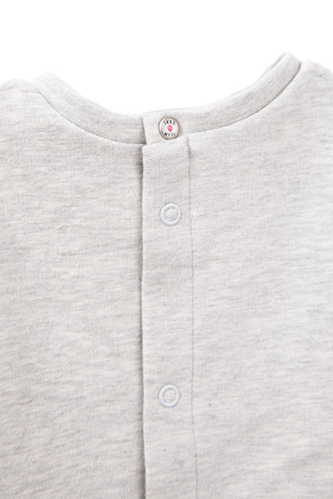 BABY GIRLS’ GREY SWEATSHIRT, PEPLUM/HEART ELBOW PATCHES 7