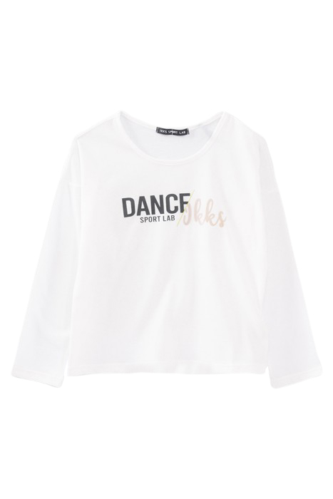 GIRLS’ 2-IN-1 WHITE T-SHIRT WITH GREY BRA TOP 4