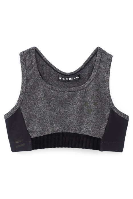 GIRLS’ 2-IN-1 WHITE T-SHIRT WITH GREY BRA TOP 5