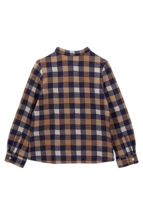 BOYS' CAMEL CHECK SHIRT WITH DETACHABLE HOOD 4