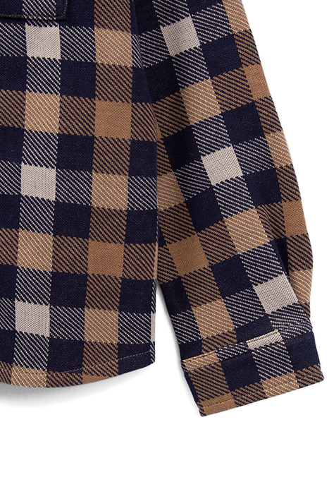 BOYS' CAMEL CHECK SHIRT WITH DETACHABLE HOOD 6