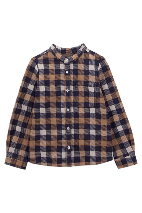 BOYS' CAMEL CHECK SHIRT WITH DETACHABLE HOOD 3
