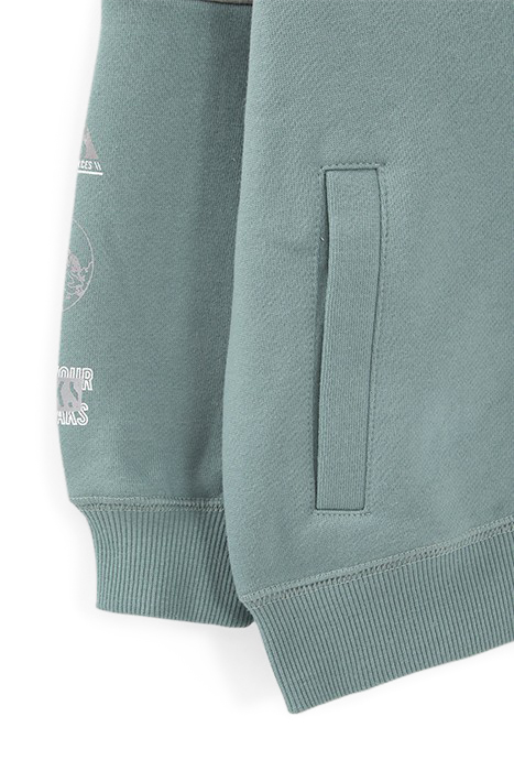 BOYS’ GREEN CARDIGAN WITH REFLECTIVE DETAILS 3