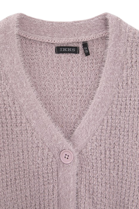 GIRLS’ VIOLET DECORATIVE KNIT CARDIGAN 3