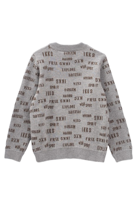 BOYS’ KHAKI/GREY JACQUARD LETTER REVERSIBLE SWEATER 2