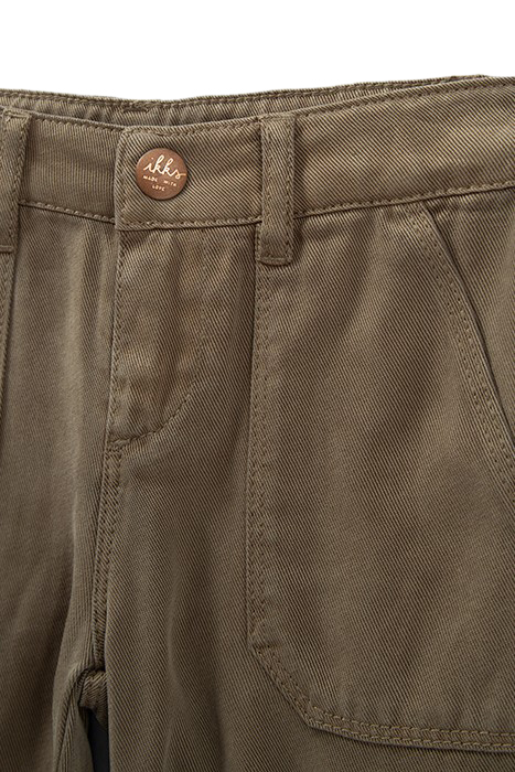 GIRLS’ KHAKI CARPENTER-STYLE LYOCELL® FLARED TROUSERS 3