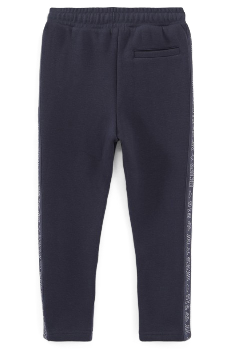 GIRLS’ NAVY JOGGERS WITH LUREX SIDE BANDS 2