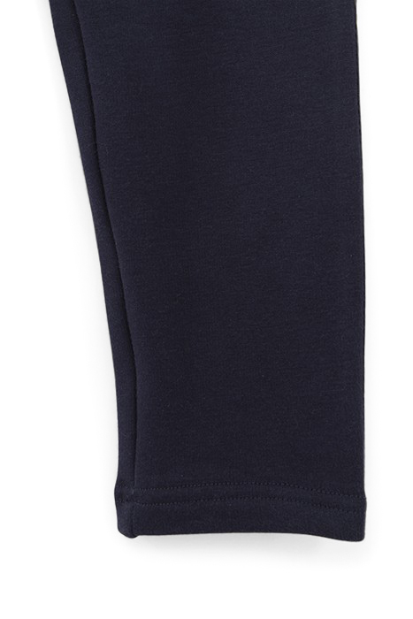 GIRLS’ NAVY JOGGERS WITH LUREX SIDE BANDS 5