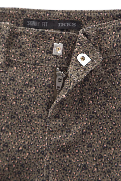 GIRLS’ KHAKI LEOPARD-HEART PRINT SKINNY JEANS 3