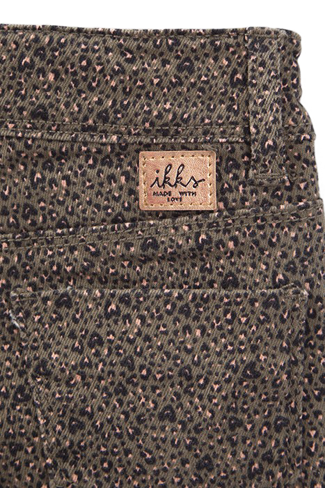 GIRLS’ KHAKI LEOPARD-HEART PRINT SKINNY JEANS 5