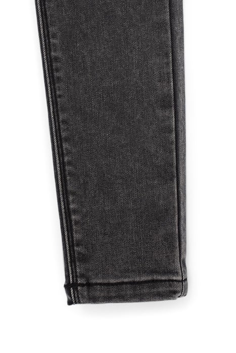 GIRLS’ GREY SKINNY JEANS WITH SCARF BELT 7