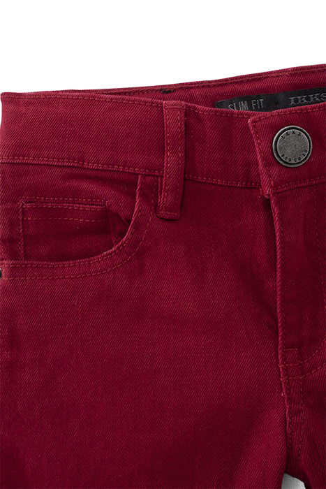 BOYS’ DARK RED UPCYCLED SLIM JEANS 5