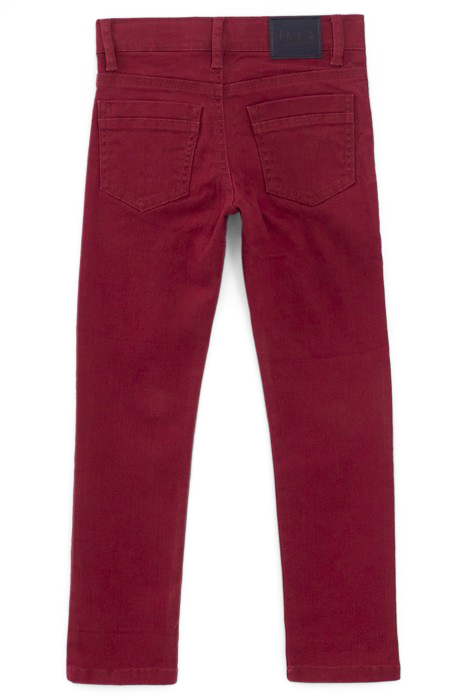 BOYS’ DARK RED UPCYCLED SLIM JEANS 2