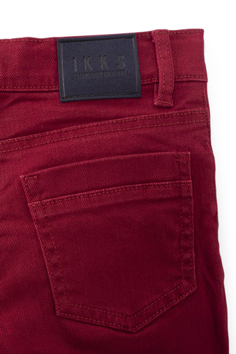 BOYS’ DARK RED UPCYCLED SLIM JEANS 4